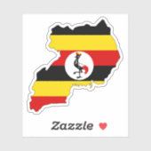 Uganda map Sticker Flag for Laptop Book… (Vel)