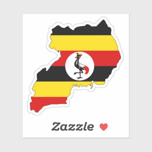 Uganda map Sticker Flag for Laptop Book… (Vel)
