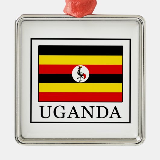 Uganda Metalen Ornament (Voorkant)