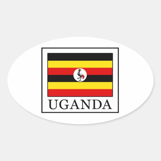 Uganda Ovale Sticker (Voorkant)