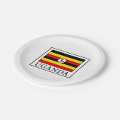 Uganda Papieren Bordje (Gekanteld)