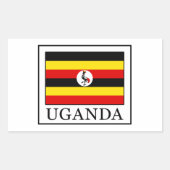 Uganda Rechthoekige Sticker (Voorkant)