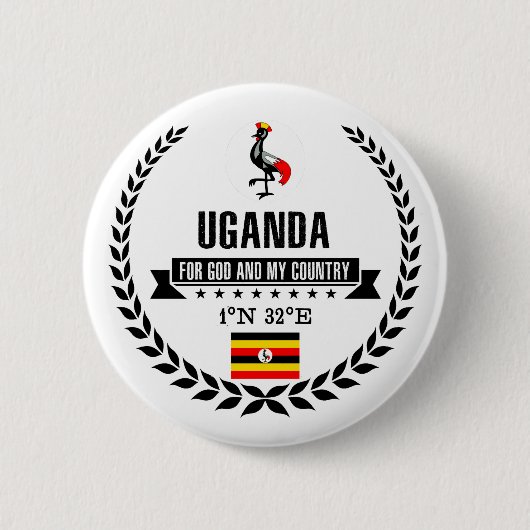 Uganda Ronde Button 5,7 Cm (Voorkant)
