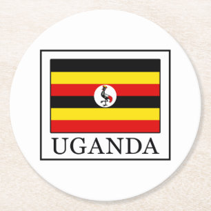 Uganda Ronde Kartonnen Onderzetter