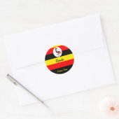 Uganda Ronde Sticker (Envelop)