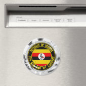 Uganda Round Emblem Magneet (Insitu (Vaatwasser))