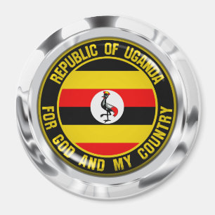 Uganda Round Emblem Magneet