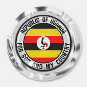 Uganda Round Emblem Magneet (Voorkant)