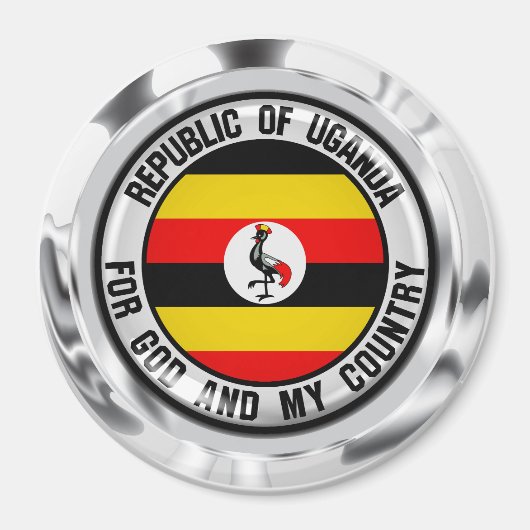Uganda Round Emblem Magneet (Voorkant)