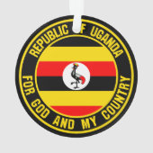 Uganda Round Emblem Ornament (achterkant)