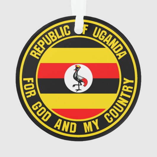 Uganda Round Emblem Ornament (achterkant)