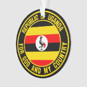 Uganda Round Emblem Ornament (voorkant)