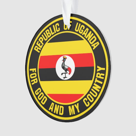 Uganda Round Emblem Ornament (voorkant)