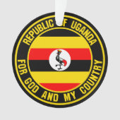 Uganda Round Emblem Ornament (voorkant)