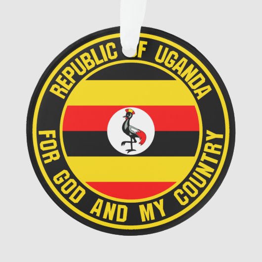 Uganda Round Emblem Ornament (voorkant)