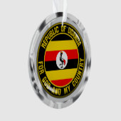 Uganda Round Emblem Ornament (voorkant)