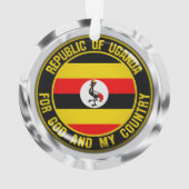 Uganda Round Emblem Ornament (achterkant)