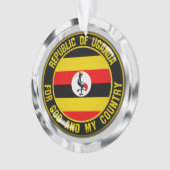 Uganda Round Emblem Ornament (voorkant)
