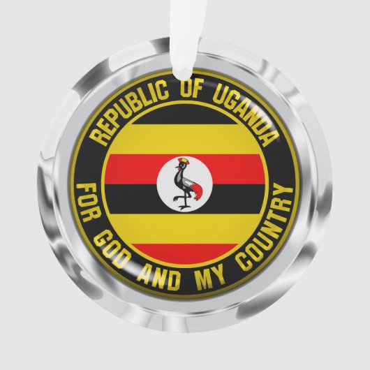Uganda Round Emblem Ornament (voorkant)