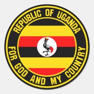 Uganda Round Emblem Ronde Sticker
