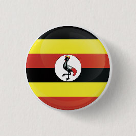 Uganda Round Icon Flag Ronde Button 3,2 Cm