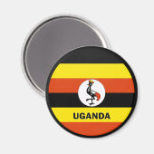 Uganda Roundel kwaliteitsvlag Magneet (Voorkant / Achterkant)