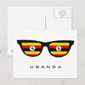 Uganda Shades aangepast briefkaart voor tekst en k (Voorkant / Achterkant)