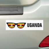 Uganda Shades aangepaste tekst en kleurenbumpersti Bumpersticker (Op auto)