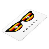 Uganda Shades aangepaste tekst en kleurenmagneet Magneet (Linkerzijde)