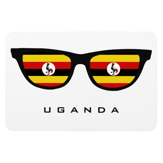 Uganda Shades aangepaste tekst en kleurenmagneet Magneet (Horizontaal)