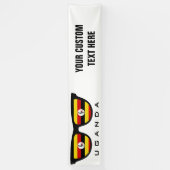 Uganda Shades aangepaste tekst & kleur banner (Verticaal)