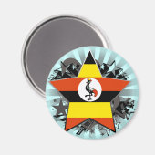Uganda Star Magneet (Voorkant / Achterkant)