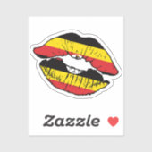 Uganda Ugandese lippenstift liefde vlag Sticker (Vel)