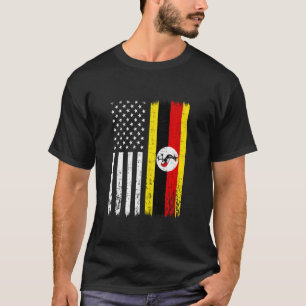 Uganda Usa Vlag Amerika Oeganda T-shirt
