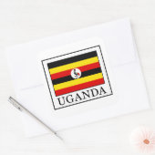 Uganda Vierkante Sticker (Envelop)