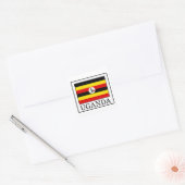 Uganda Vierkante Sticker (Envelop)