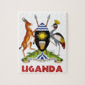 UGANDA - vlag/embleem/wapen/symbool Legpuzzel (Verticaal)