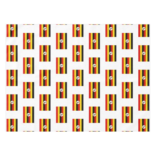 UGANDA VLAG KAART Stijlvol Patriottisch Oeganda Tafelkleed (Voorkant (Horizontaal))
