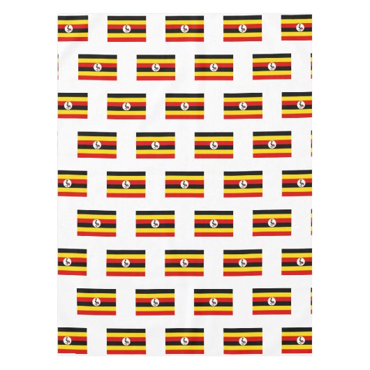 UGANDA VLAG KAART Stijlvol Patriottisch Oeganda Tafelkleed (Voorkant)