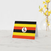 Uganda Vlag Notitiekaart (Gele Bloem)