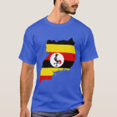 Uganda-vlagplattegrond T-shirt (Voorkant)