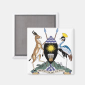 Uganda Wapenschild detail Magneet (Voorkant / Achterkant)