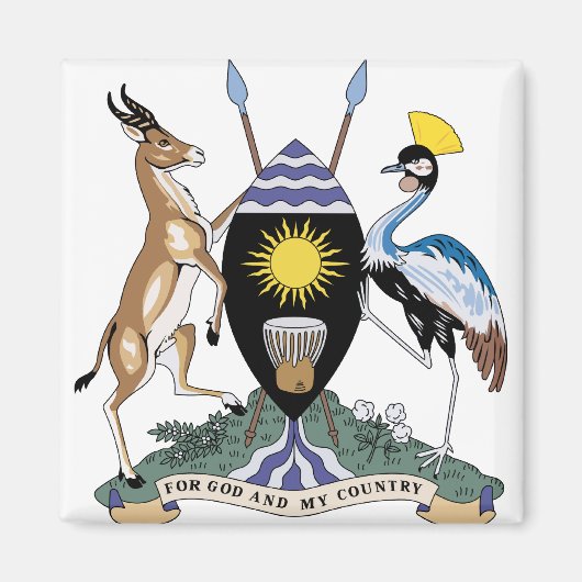 Uganda Wapenschild detail Magneet (Voorkant)
