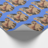 Uganda Wildlife Kaart Kunst Afdrukken Cadeaupapier (Hoek)