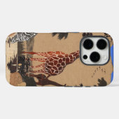 Uganda Wildlife Kaart Kunst Afdrukken Case-Mate iPhone Case (Achterkant (horizontaal))