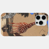 Uganda Wildlife Kaart Kunst Afdrukken Case-Mate iPhone Case (Achterkant (horizontaal))