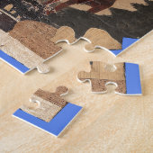 Uganda Wildlife Kaart Kunst Afdrukken Legpuzzel (Zijkant)