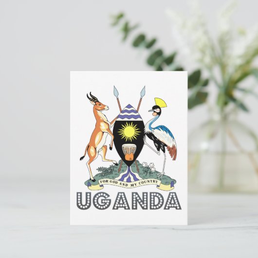 Ugandan Emblem Briefkaart (Staand voorkant)