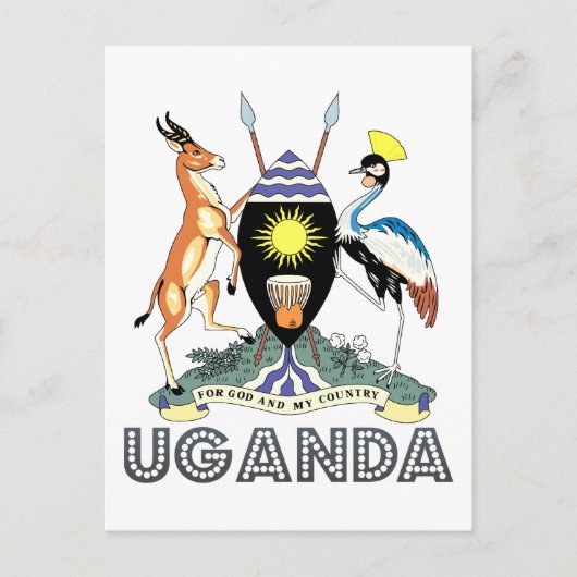 Ugandan Emblem Briefkaart (Voorkant)