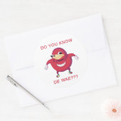 Ugandan Knuckles Meme Ronde Sticker (Envelop)